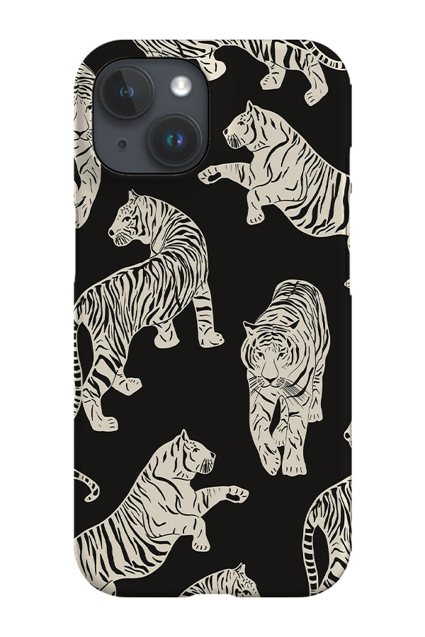 Tigers Pattern Phone Case (Black Cream) | Harper & Blake