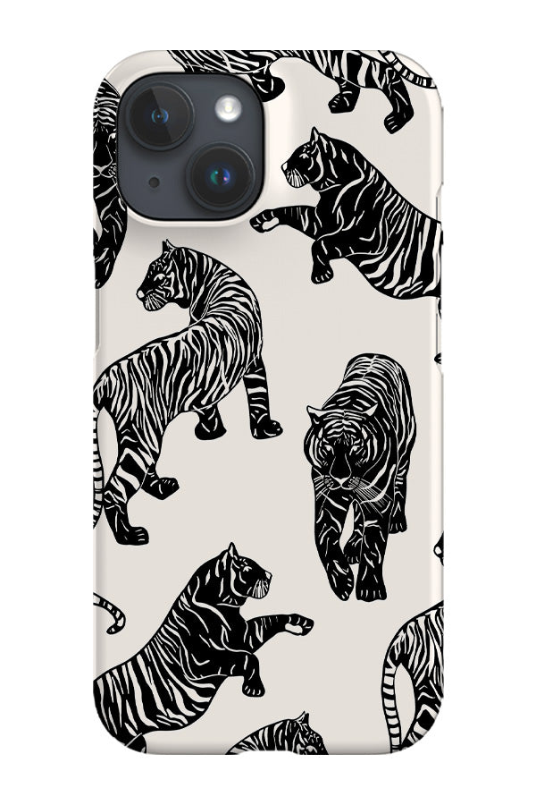 Tigers Pattern Phone Case (Monochrome)