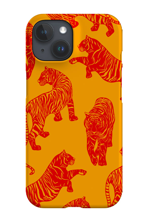 Tigers Pattern Phone Case (Yellow Red) | Harper & Blake