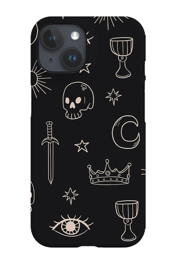 Tarot Pattern Phone Case (Black)