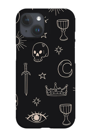 Tarot Pattern Phone Case (Black) | Harper & Blake