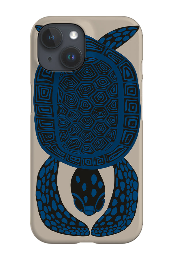 Turtle Placement Phone Case (Off White Blue)