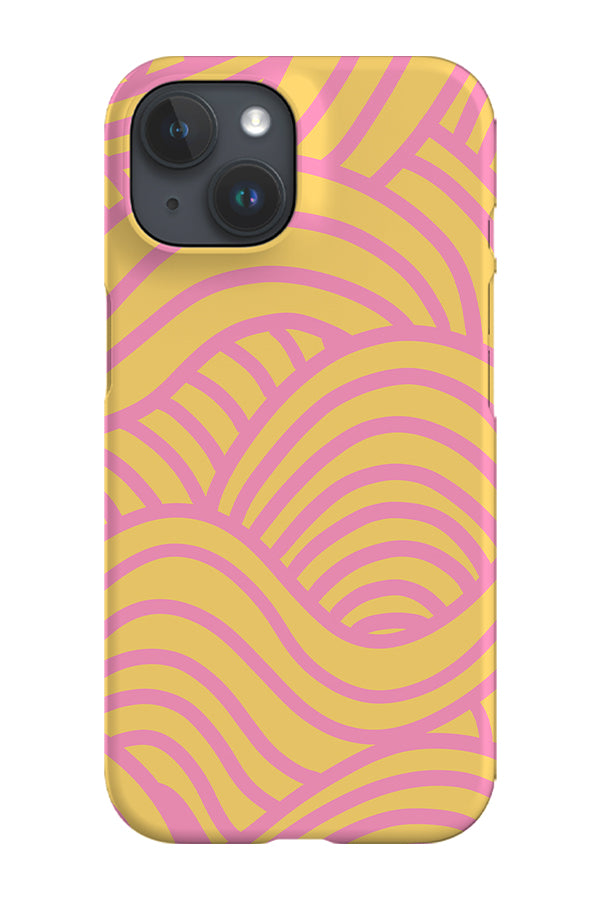 Two Tone Swirls Phone Case (Pink Yellow) | Harper & Blake