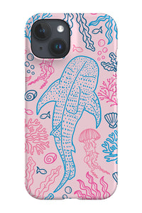 Whale Shark Coral Reef Phone Case (Pink Blue) | Harper & Blake