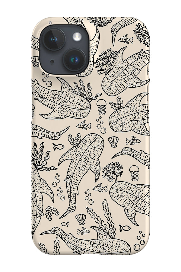 Whale Shark Scatter Coral Reef Phone Case (Cream) | Harper & Blake