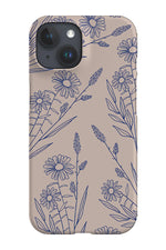 Wildflower Bunch Scatter Phone Case (Beige Blue)