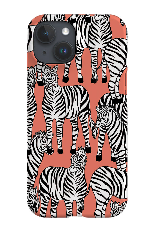 Zebra Pattern Phone Case (Coral) | Harper & Blake 