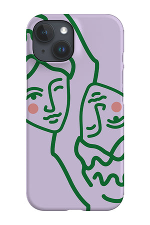 Ancient Greek Mythology Faces Phone Case (Lilac Green) | Harper & Blake