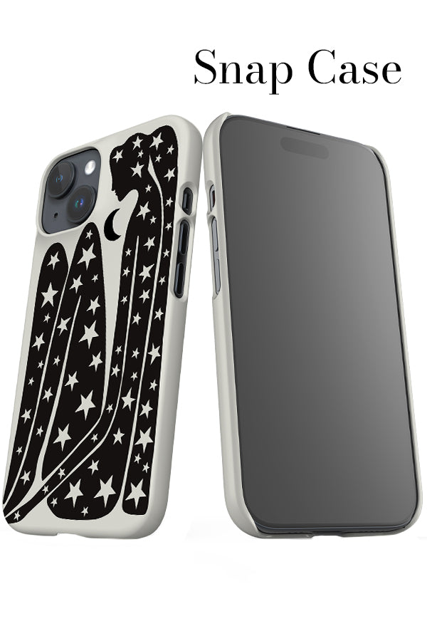 Abstract Figure & Stars iPhone Snap Phone Case (Beige Black) | Harper & Blake