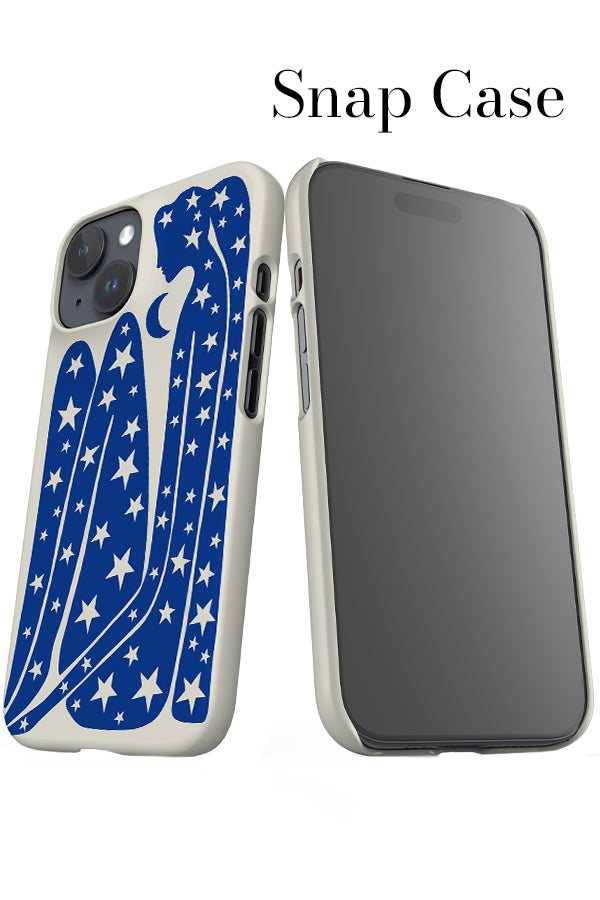 Abstract Figure & Stars iPhone Snap Phone Case (Beige Blue) | Harper & Blake