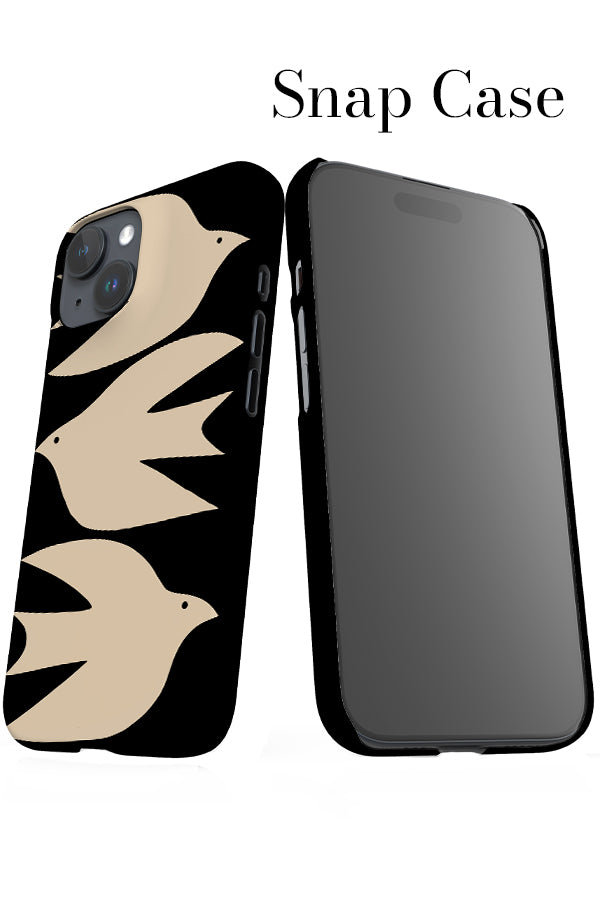 Abstract Bird iPhone Snap Phone Case (Black) | Harper & Blake