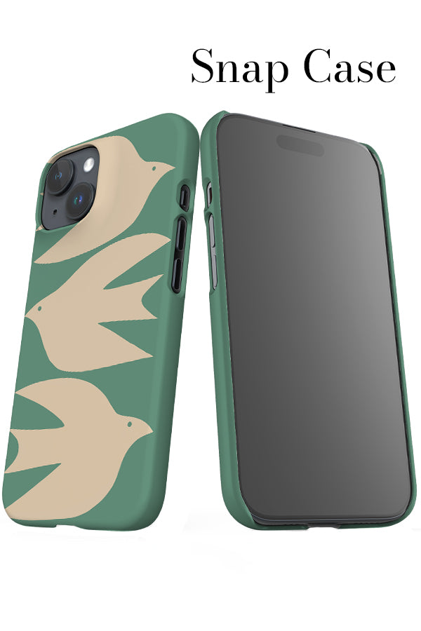 Abstract Bird iPhone Snap Phone Case (Mint) | Harper & Blake