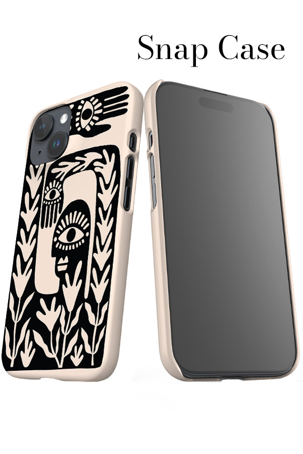 Abstract Face iPhone Snap Phone Case (Black & White) | Harper & Blake