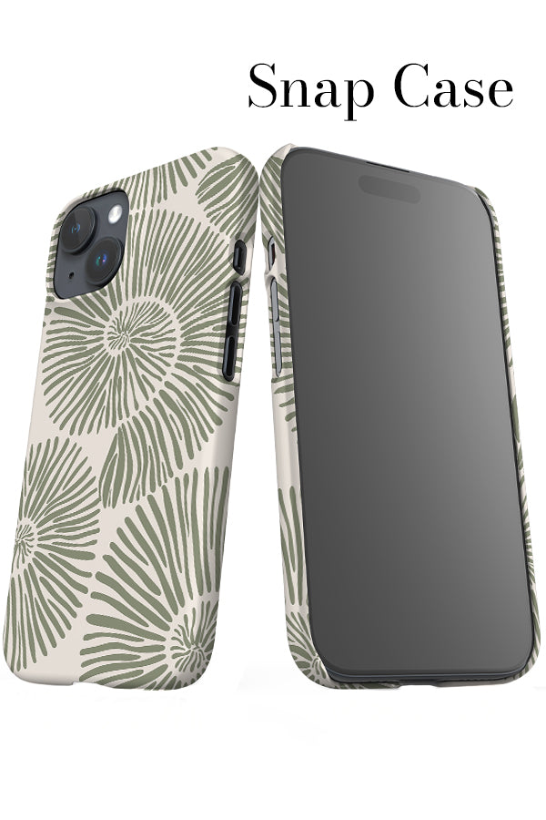 Abstract Shell iPhone Snap Phone Case (Linen Moss Green) | Harper & Blake