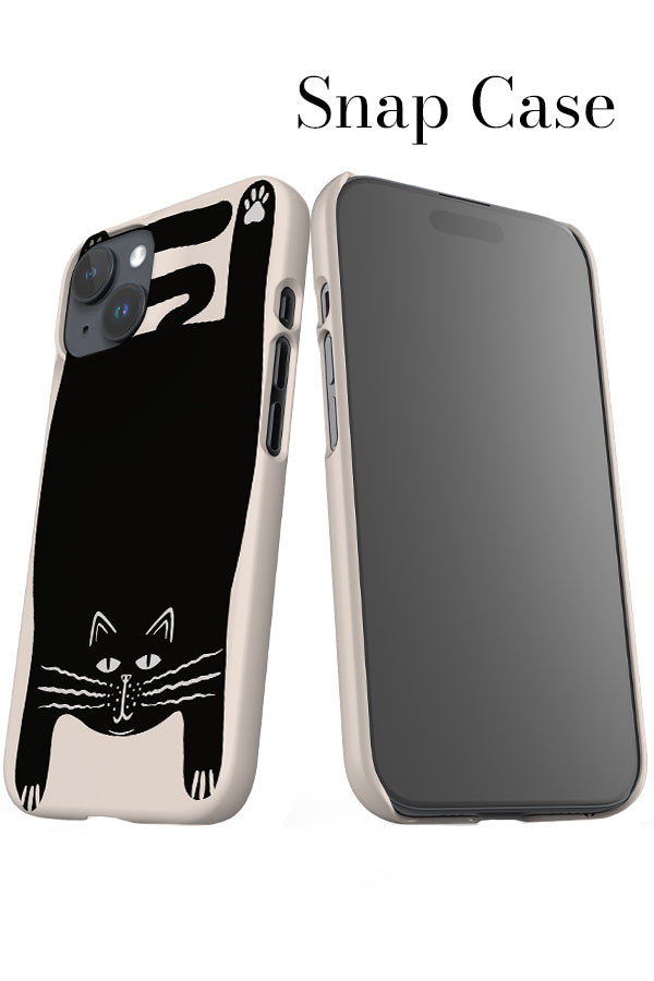 Cat iPhone Snap Phone Case (Beige Black) | Harper & Blake