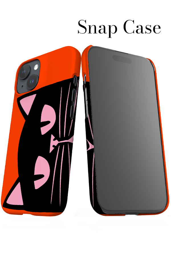 Cat Head iPhone Snap Phone Case (Red) | Harper & Blake