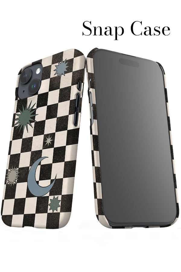 Checkerboard iPhone Snap Phone Case (Blue Green) | Harper & Blake