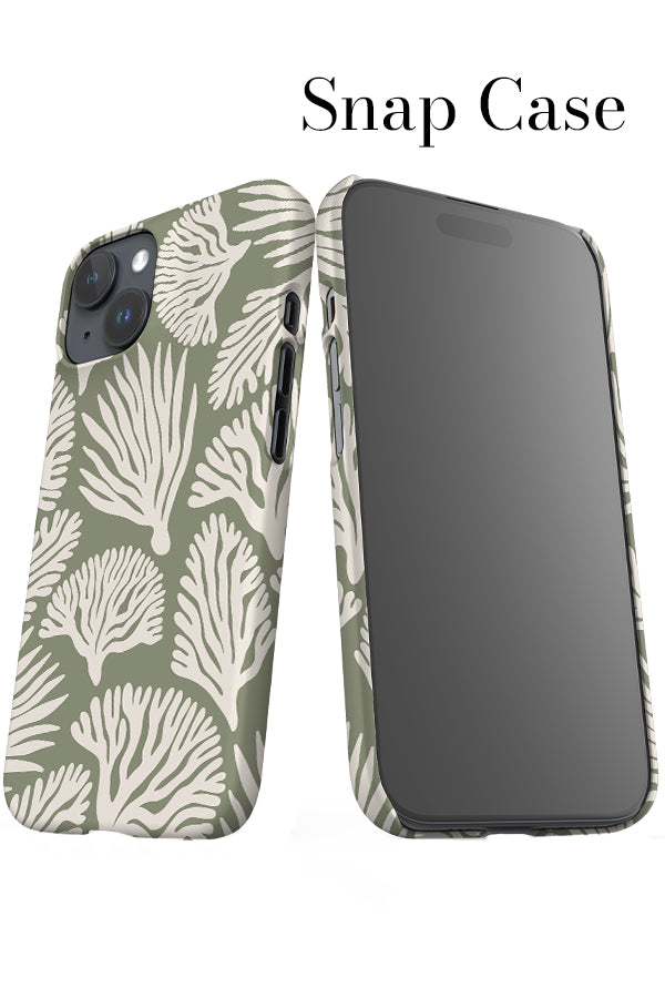 Coral Reef iPhone Snap Phone Case (Linen Moss Green) | Harper & Blake