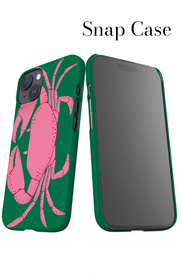 Crab Placement iPhone Snap Phone Case (Green Pink) | Harper & Blake