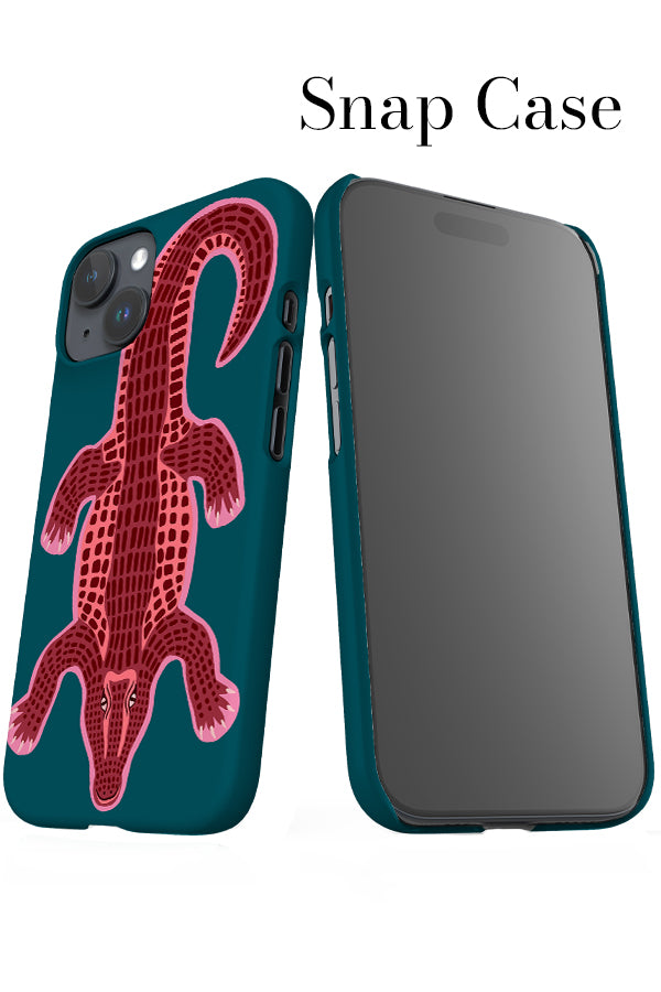 Colourful Crocodile iPhone Snap Phone Case (Teal) | Harper & Blake