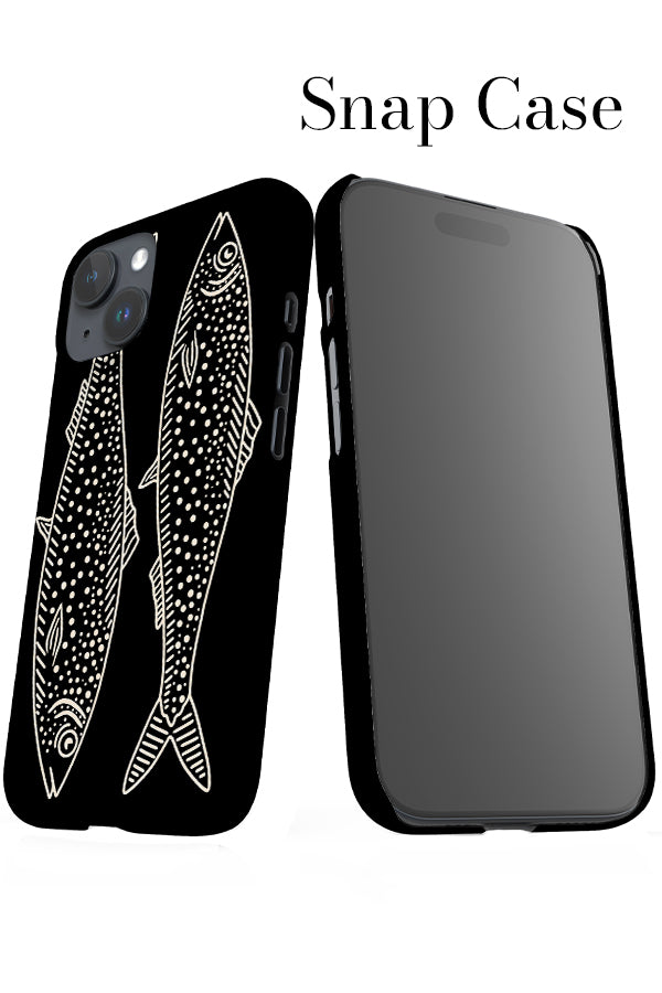 Line Art Fish iPhone Snap Phone Case (Black & White) | Harper & Blake