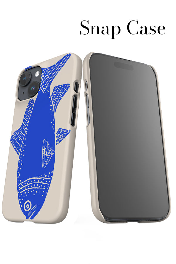 Fish iPhone Snap Phone Case (Off-White Blue) | Harper & Blake