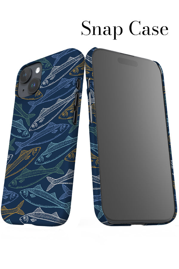 Fish Scatter iPhone Snap Phone Case (Navy Multi) | Harper & Blake