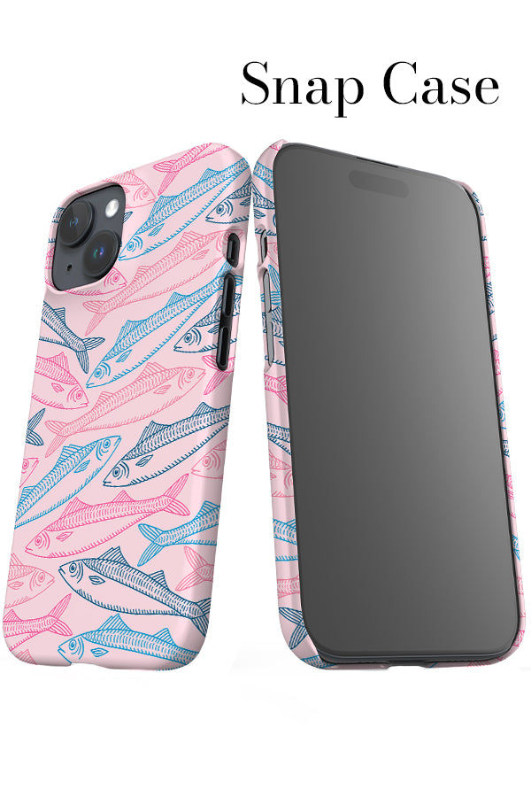 Fish Scatter iPhone Snap Phone Case (Pink Blue) | Harper & Blake