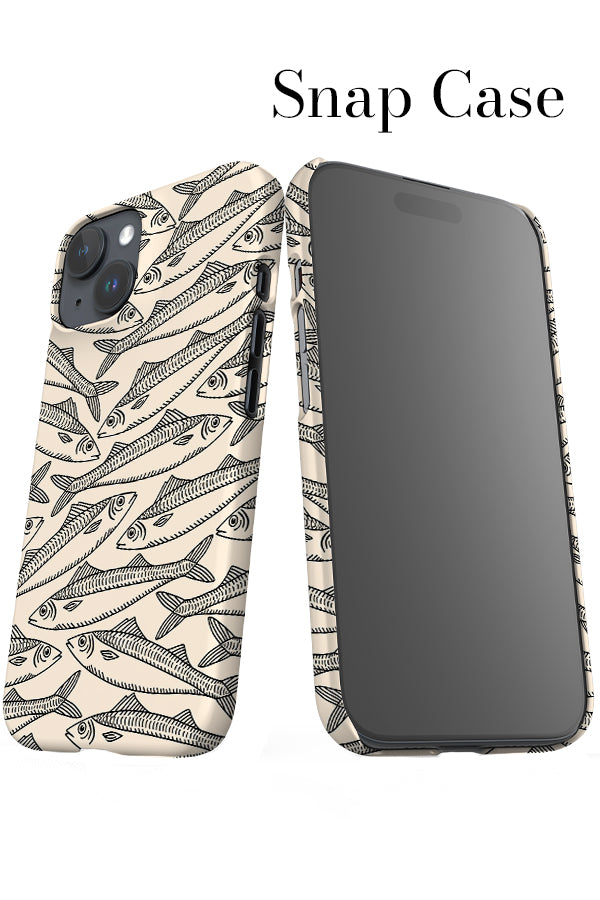 Fish Scatter iPhone Snap Phone Case (White) | Harper & Blake