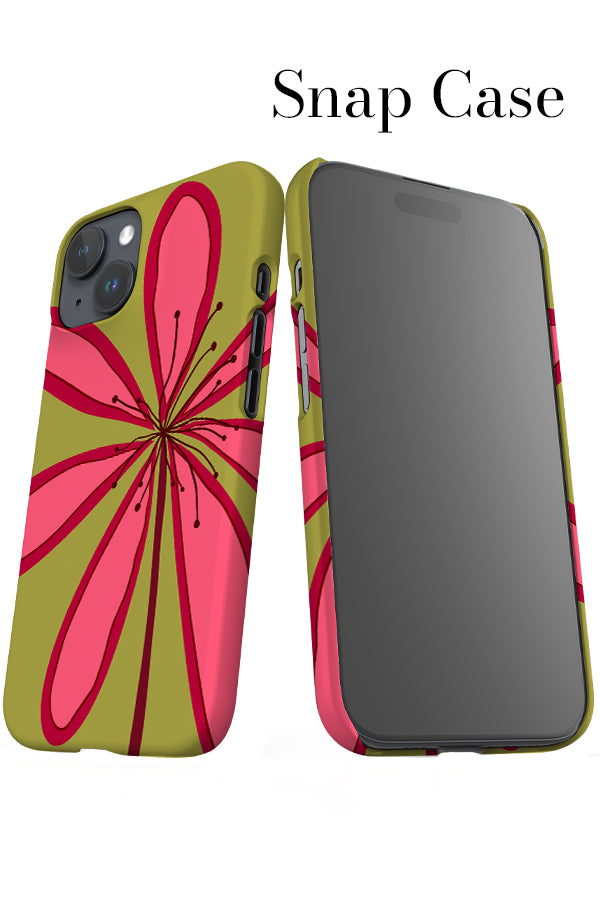 Flower Oversized Placement iPhone Snap Phone Case (Green) | Harper & Blake