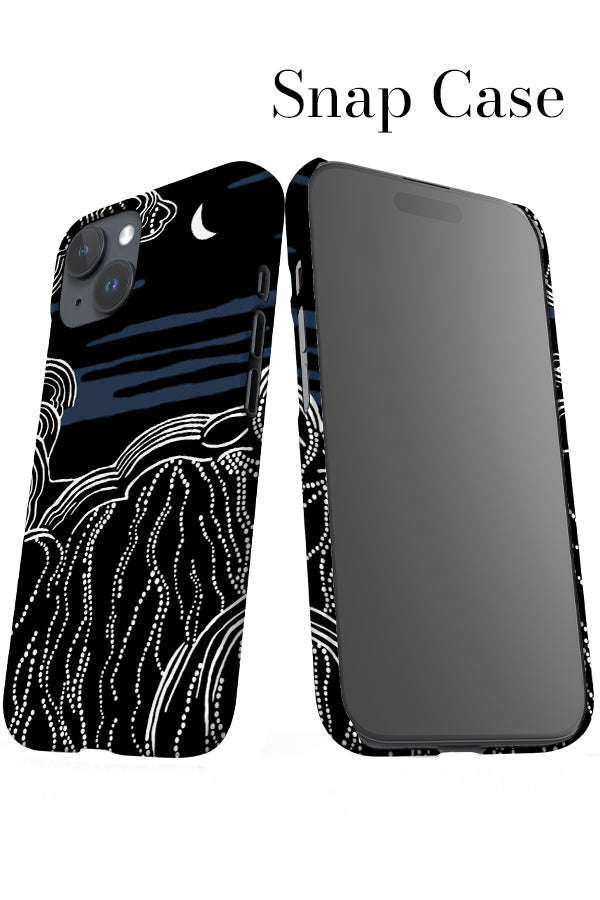 Night Pearl iPhone Snap Phone Case (Black) | Harper & Blake