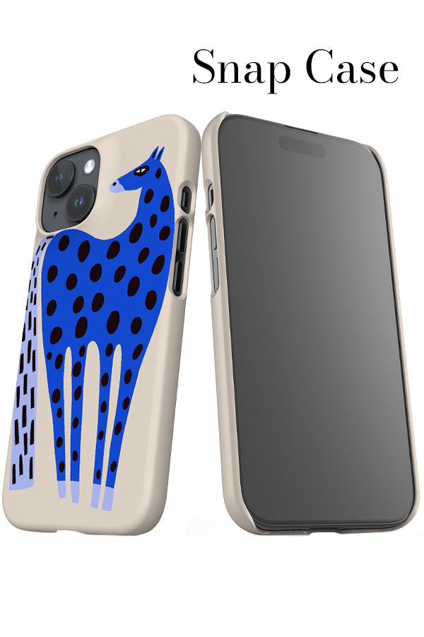 Horse iPhone Snap Phone Case (Off-White & Blue) | Harper & Blake