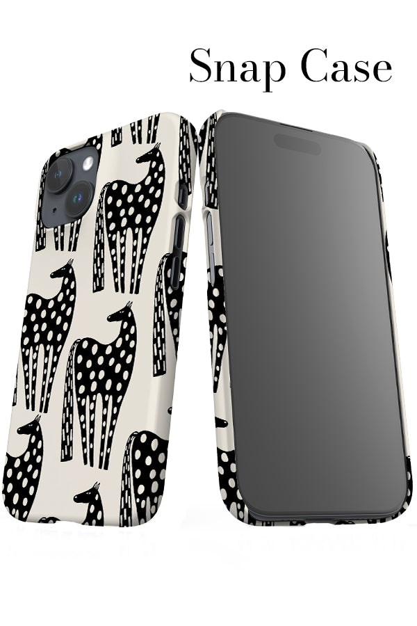 Horse Scatter iPhone Snap Phone Case (Black & White) | Harper & Blake