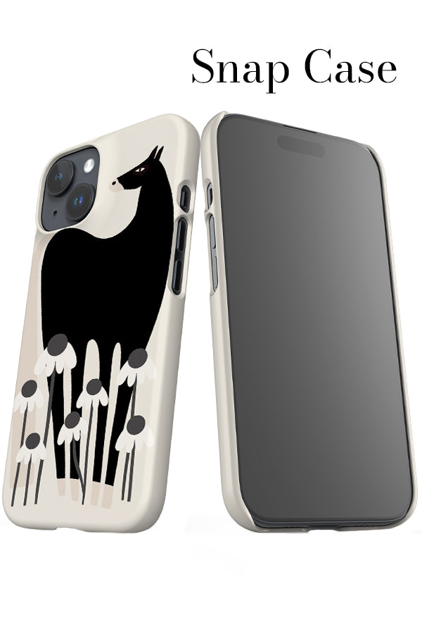 Horse with Flower iPhone Snap Phone Case (Black & White) | Harper & Blake