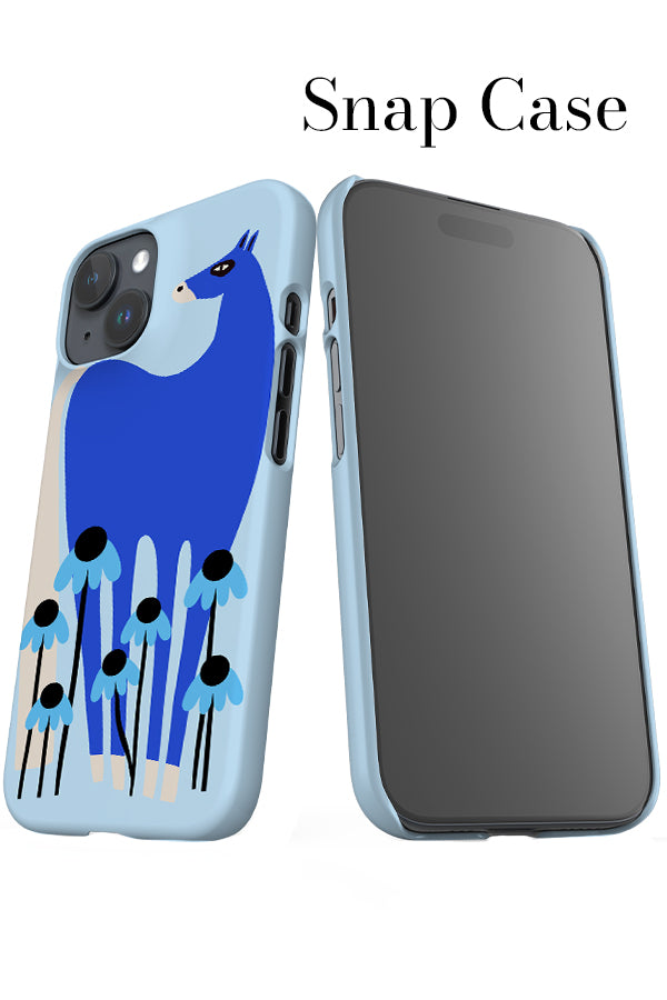 Horse with Flower iPhone Snap Phone Case (Blues) | Harper & Blake