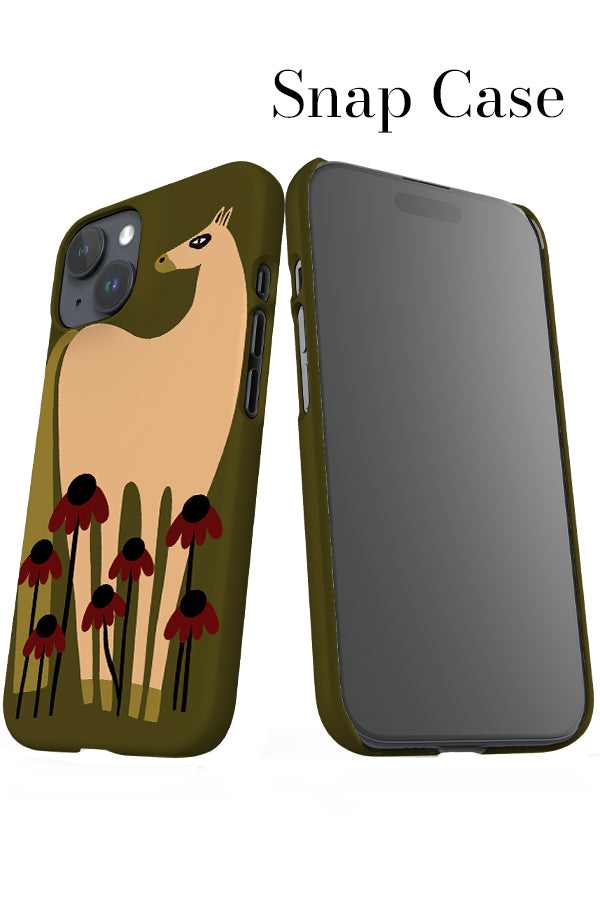 Horse with Flower iPhone Snap Phone Case (Green) | Harper & Blake