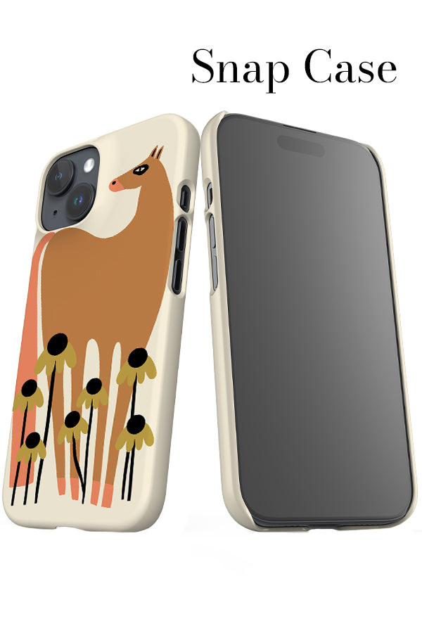 Horse with Flower iPhone Snap Phone Case (White) | Harper & Blake