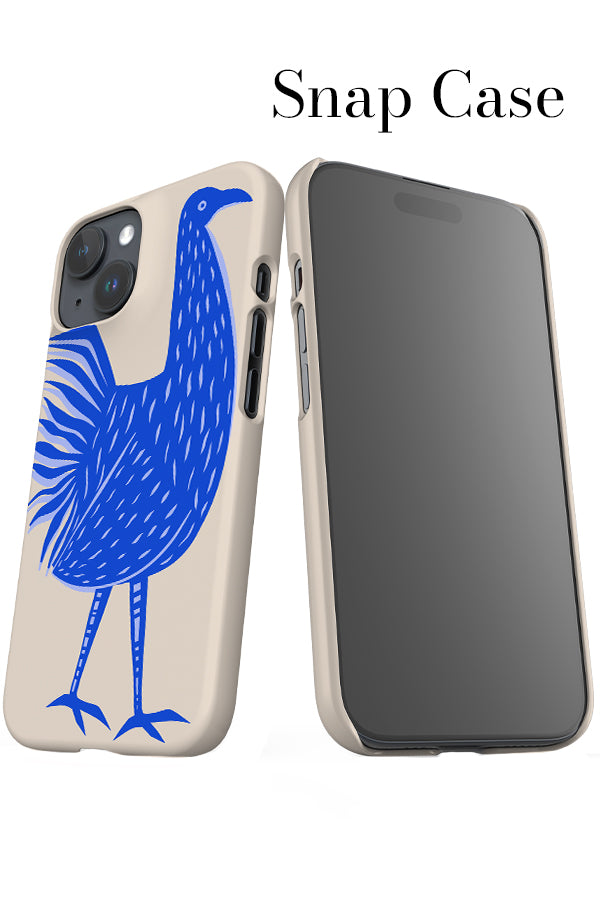 Jungle Chicken iPhone Snap Phone Case (Off-White & Blue) | Harper & Blake