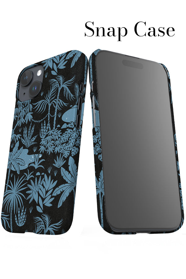Jungle Pattern iPhone Snap Phone Case (Black Blue) | Harper & Blake