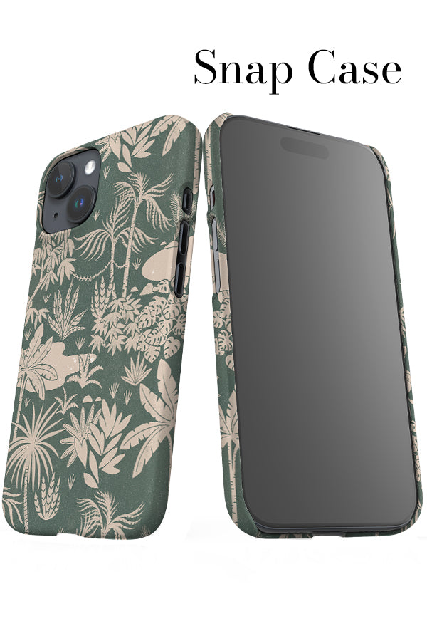 Jungle Pattern iPhone Snap Phone Case (Green Beige) | Harper & Blake
