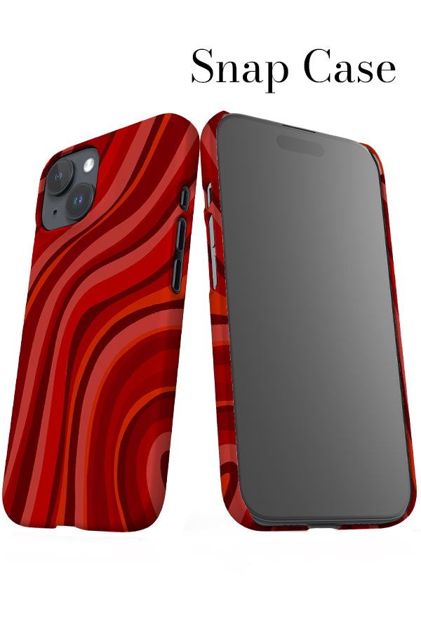 Large Wave iPhone Snap Phone Case (Red) | Harper & Blake
