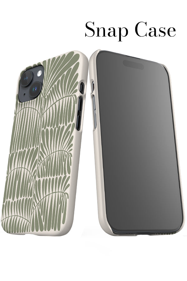 Leaves Placement iPhone Snap Phone Case (Linen Moss Green) | Harper & Blake
