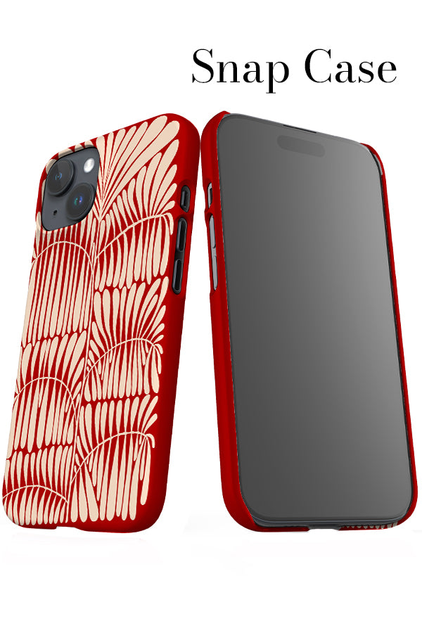 Leaves Placement iPhone Snap Phone Case (Red) | Harper & Blake