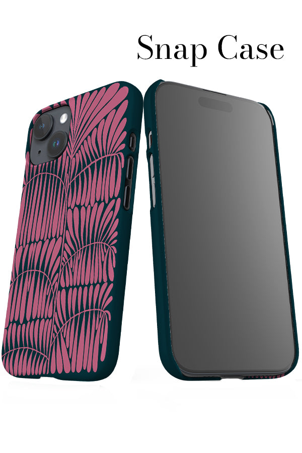 Leaves Placement iPhone Snap Phone Case (Teal & Pink) | Harper & Blake