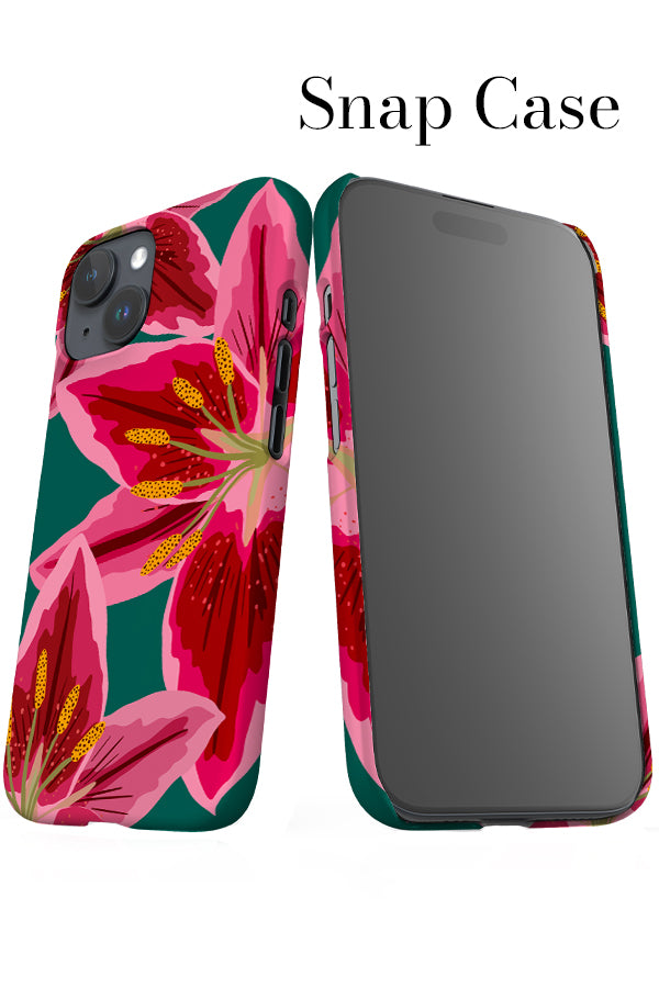 Lily Oversized Placement iPhone Snap Phone Case (Teal) | Harper & Blake