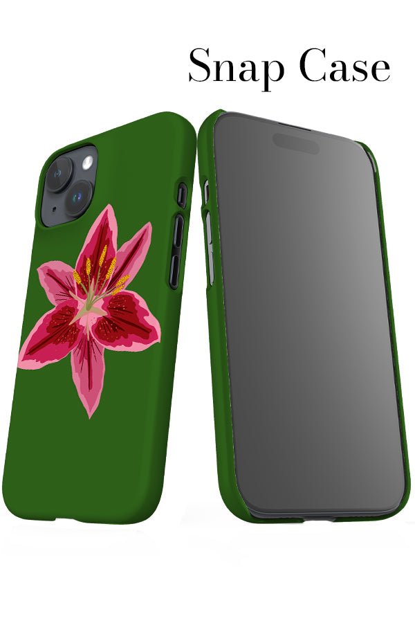 Lily Placement iPhone Snap Phone Case (Green) | Harper & Blake