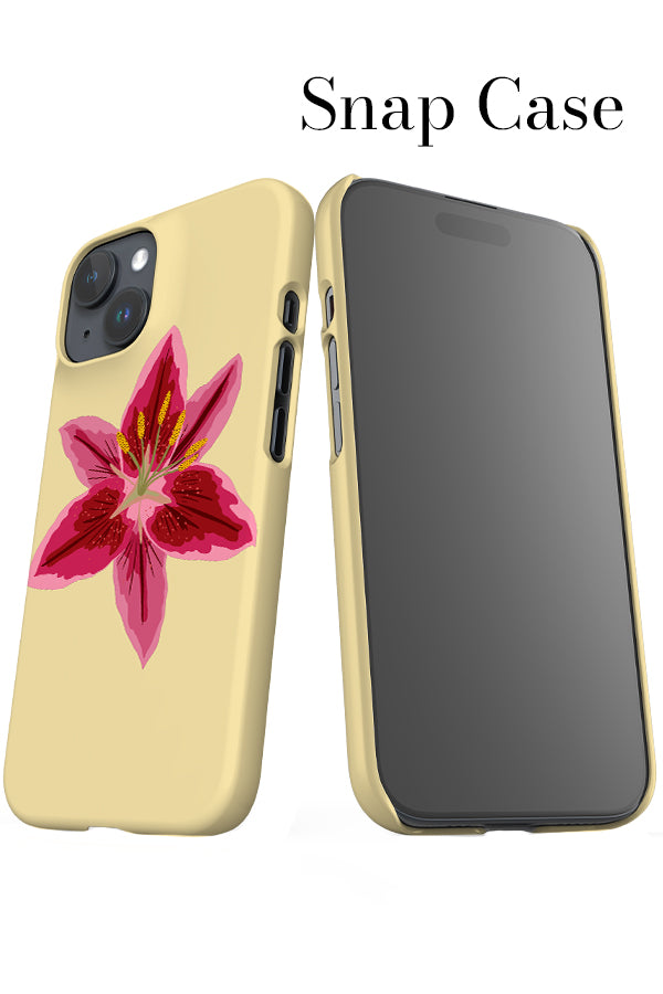 Lily Placement iPhone Snap Phone Case (Yellow Pink) | Harper & Blake