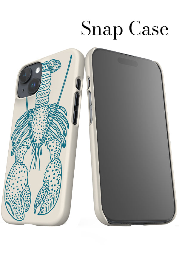 Lobster Placement iPhone Snap Phone Case (Beige Blue) | Harper & Blake