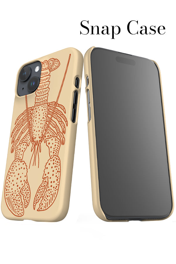 Lobster Placement iPhone Snap Phone Case (Burnt Orange Beige) | Harper & Blake