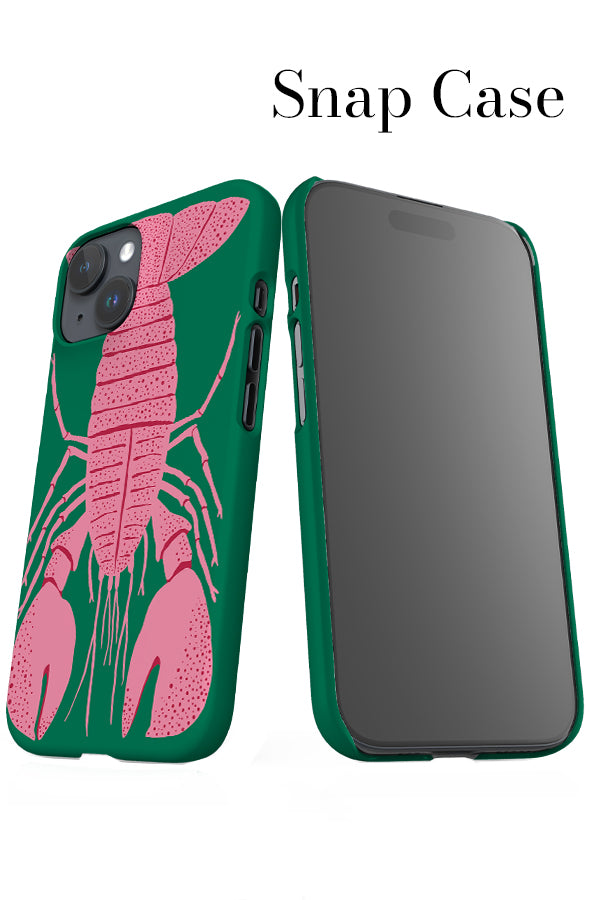 Lobster Placement iPhone Snap Phone Case (Green Pink) | Harper & Blake